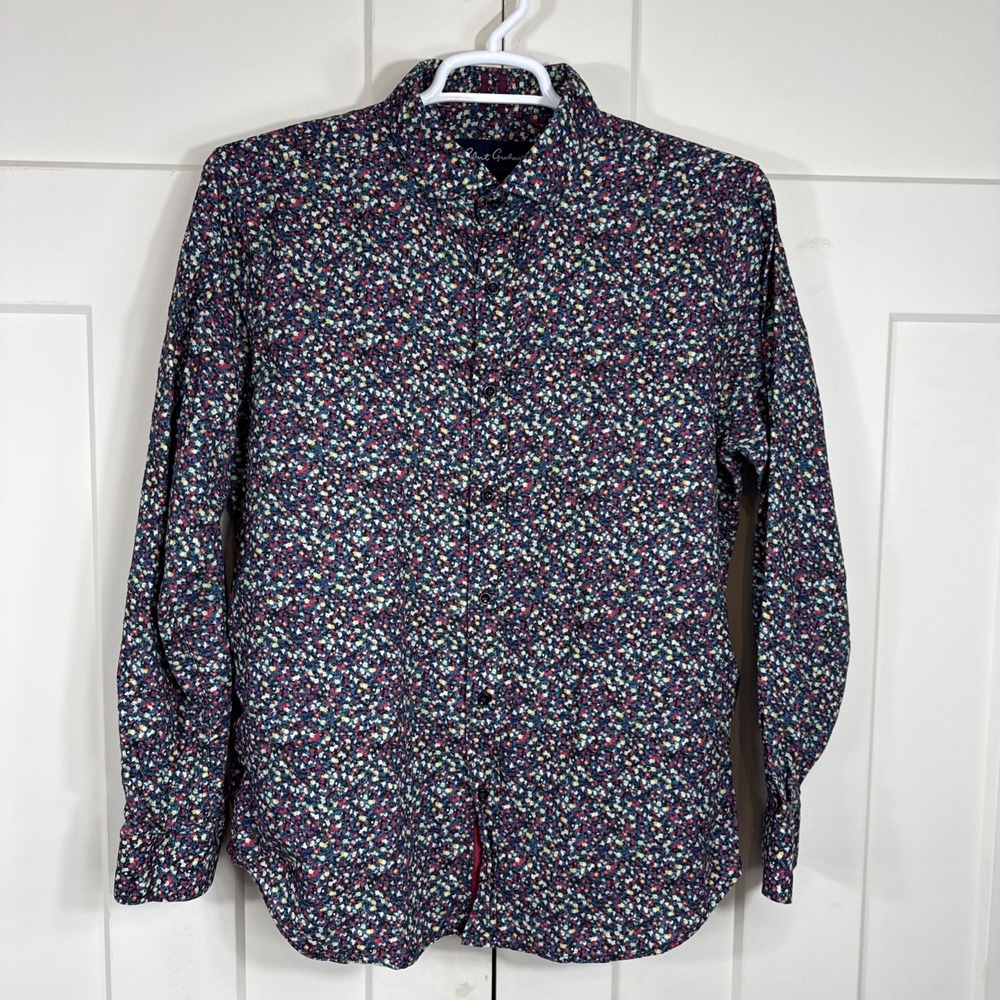 Robert Graham Modern Americana Men's XL Fitted Button Up Shirt Multi colored